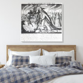 De Duivel die de paus in Chains leidt, 1680 Canvas Afdruk (Insitu (Slaapkamer))