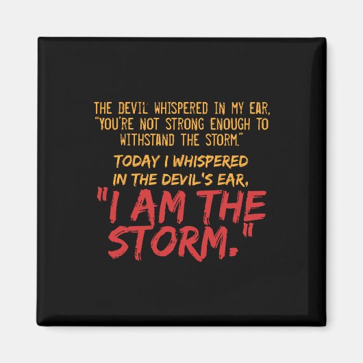 De duivel die in mijn oerduivel-citaat gegrift is magneet (Voorkant)