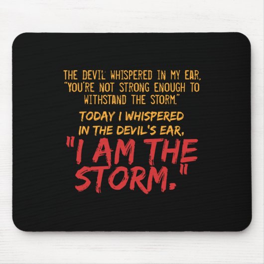 De duivel die in mijn oerduivel-citaat gegrift is muismat (Voorkant)