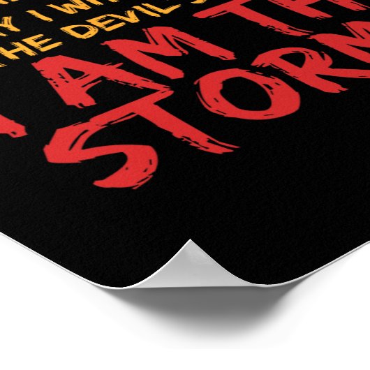 De duivel die in mijn oerduivel-citaat gegrift is poster (Hoek)