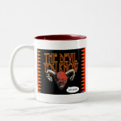 De duivel die je kent Blk Gfx BG Tweekleurige Koffiemok (Links)