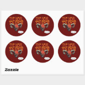 De duivel die je kent DK Red BG Ronde Sticker (Vel)