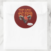 De duivel die je kent DK Red BG Ronde Sticker (Tas)