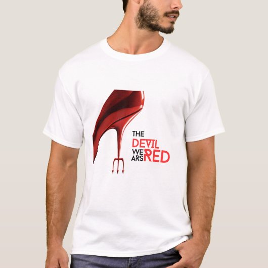 De duivel draagt rood unisex T-shirt (Voorkant)