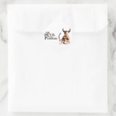 De duivel draagt verwensingen ronde sticker (Tas)