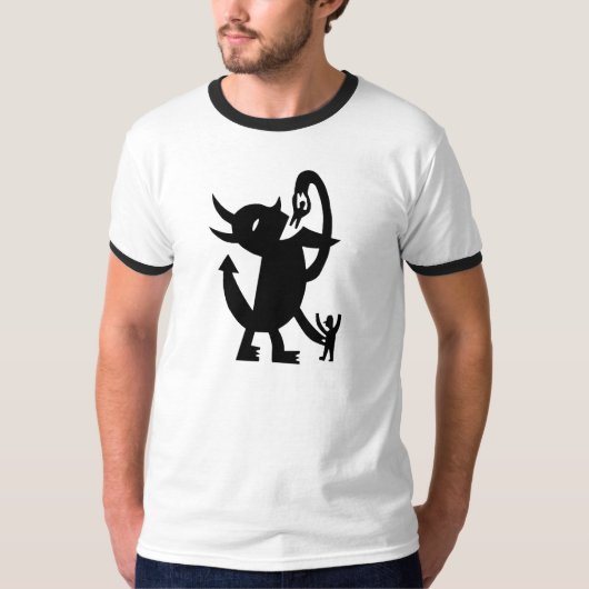 De duivel en twee vrienden t-shirt (Voorkant)