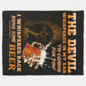 DE DUIVEL FLUISTERDE IN MIJN OOR FLEECE DEKEN (Voorkant (Horizontaal))