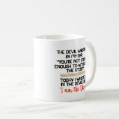 De duivel fluisterde in mijn oorleven Inspirerend Koffiemok (Voorkant rechts)