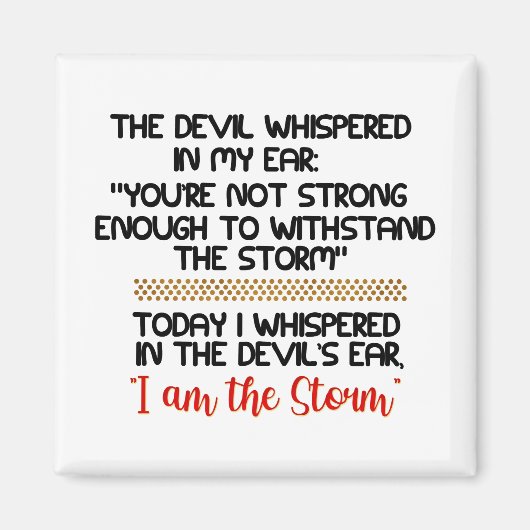 De duivel fluisterde in mijn oorleven Inspirerend Magneet (Voorkant)