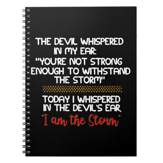 De duivel fluisterde in mijn oorleven Inspirerend Notitieboek (Voorkant)