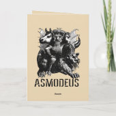 De duivel gepersonifieerd illustratie Asmodeus Kaart (Achterkant)