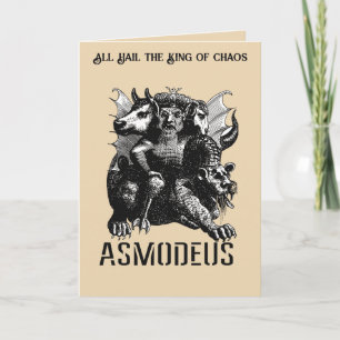 De duivel gepersonifieerd illustratie Asmodeus Kaart
