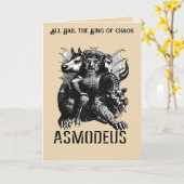 De duivel gepersonifieerd illustratie Asmodeus Kaart (Gele Bloem)