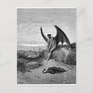 De duivel, Gustave Dore Briefkaart