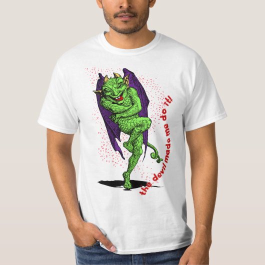 De duivel heeft me ertoe aangezet! t-shirt (Voorkant)