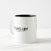 De duivel in de details tweekleurige koffiemok (Voorkant links)