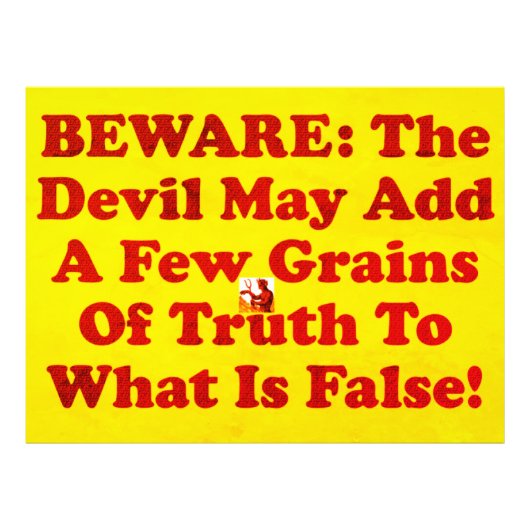 De duivel is een leugenaar. foto afdruk (Voorkant)