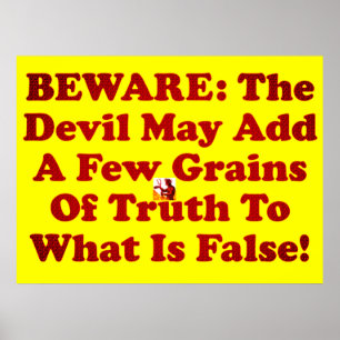 De duivel is een leugenaar. poster