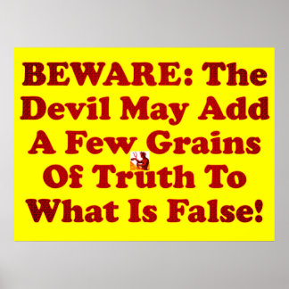 De duivel is een leugenaar. poster