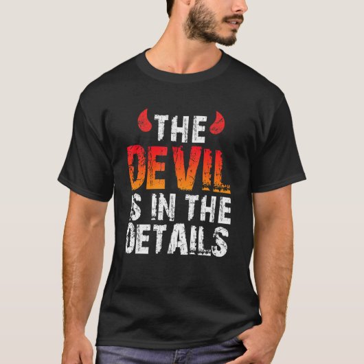 De duivel is in detail Satan Devil T-shirt (Voorkant)