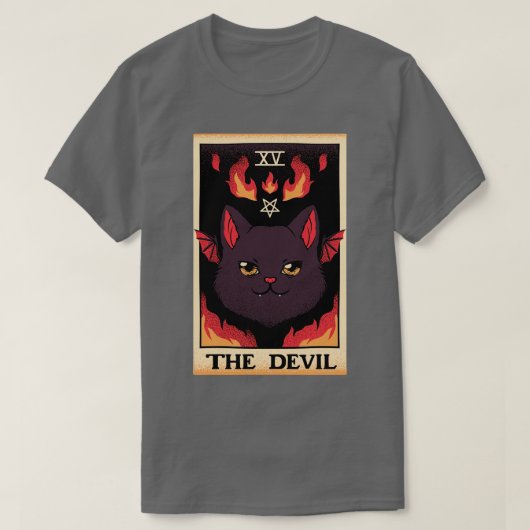 De Duivel Kat Tarot van Tobe Fonseca T-shirt (Design voorkant)