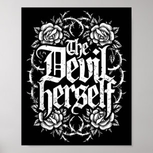 De Duivel Retro Occultisme Vrouwen Gotisch Donker  Poster
