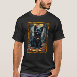 De Duivel Schipperke Halloween Tarot Kaart T-shirt