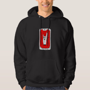 De Duivel Tarotkaart  Heavy Metal Handgebaar  Goth Hoodie