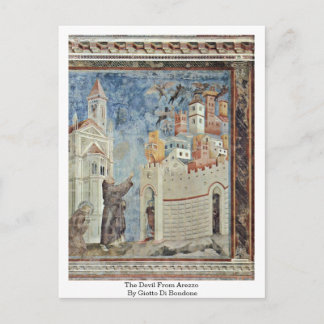 De duivel uit Arezzo door Giotto di Bondone Briefkaart