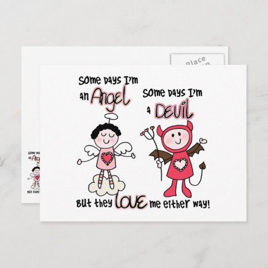 De Duivel van de engel Briefkaart (Voorkant / Achterkant)