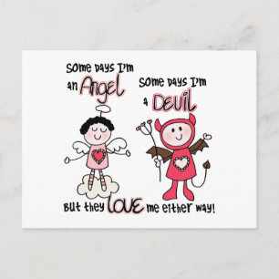 De Duivel van de engel Briefkaart