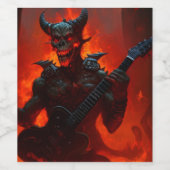 de duivel wijn etiket (Enkel label)