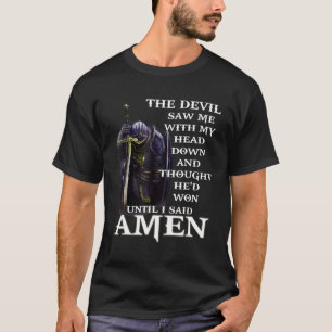 De duivel zag mijn hoofd en dacht dat hij had gewo t-shirt