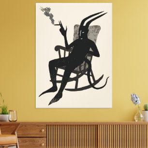 De Duivel's Break – Donkere Humor Wanddecoratie