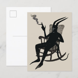 De Duivel's Break – Donkere Humor Wanddecoratie Briefkaart