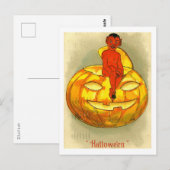 De duivels halloween, Vintage Briefkaart (Voorkant / Achterkant)