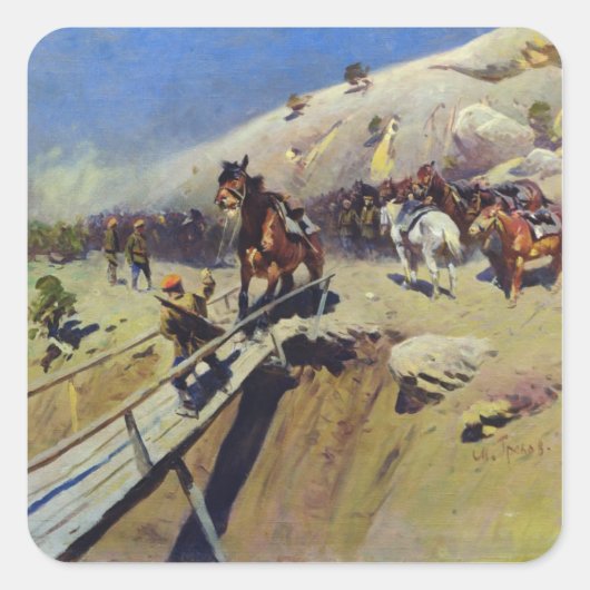 De Duivelsbrug, 1931 Vierkante Sticker (Voorkant)