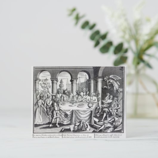 De duivelse maskquerade briefkaart (Staand voorkant)