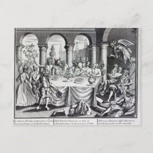 De duivelse maskquerade briefkaart