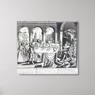 De duivelse maskquerade canvas afdruk