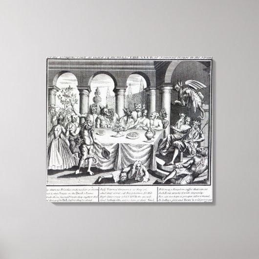 De duivelse maskquerade canvas afdruk (Voorkant)