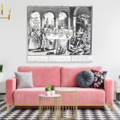 De duivelse maskquerade canvas afdruk (Insitu (Woonkamer))