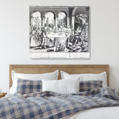 De duivelse maskquerade canvas afdruk (Insitu (Slaapkamer))