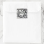 De duivelse maskquerade vierkante sticker (Tas)