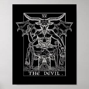 De Duivelse Tarot Kaart Phomet Gothic Halloween Sa Poster