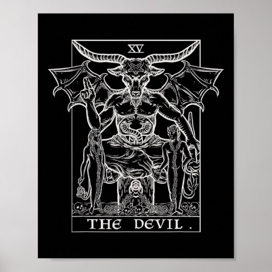 De Duivelse Tarot Kaart Phomet Gothic Halloween Sa Poster (Voorkant)