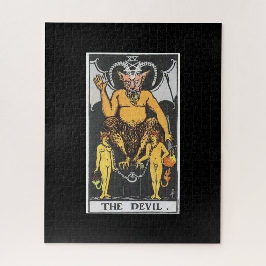De duivelse tarotkaart puzzel (Verticaal)
