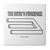 De duivelsfork (optische illusie) tegeltje (Voorkant)