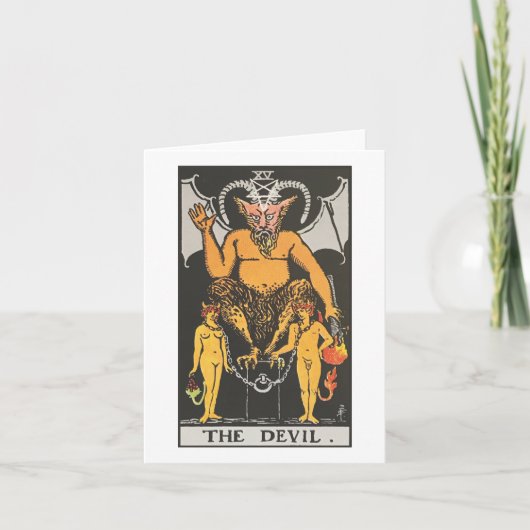 De Duivelskaart - Rider Waite Smith tarot Kaart (Voorkant)