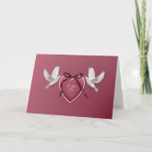 De Duiven van de liefde Feestdagen Kaart (Voorkant)